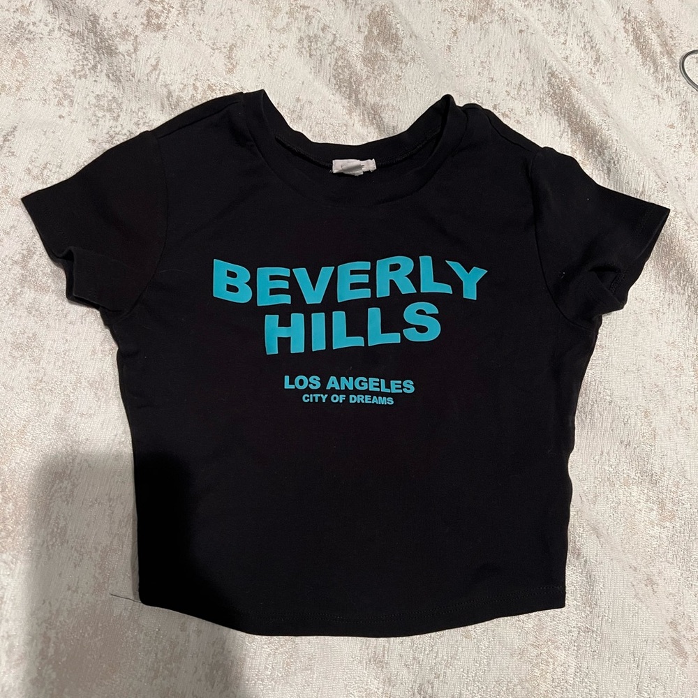 Garage Black and Blue crop top